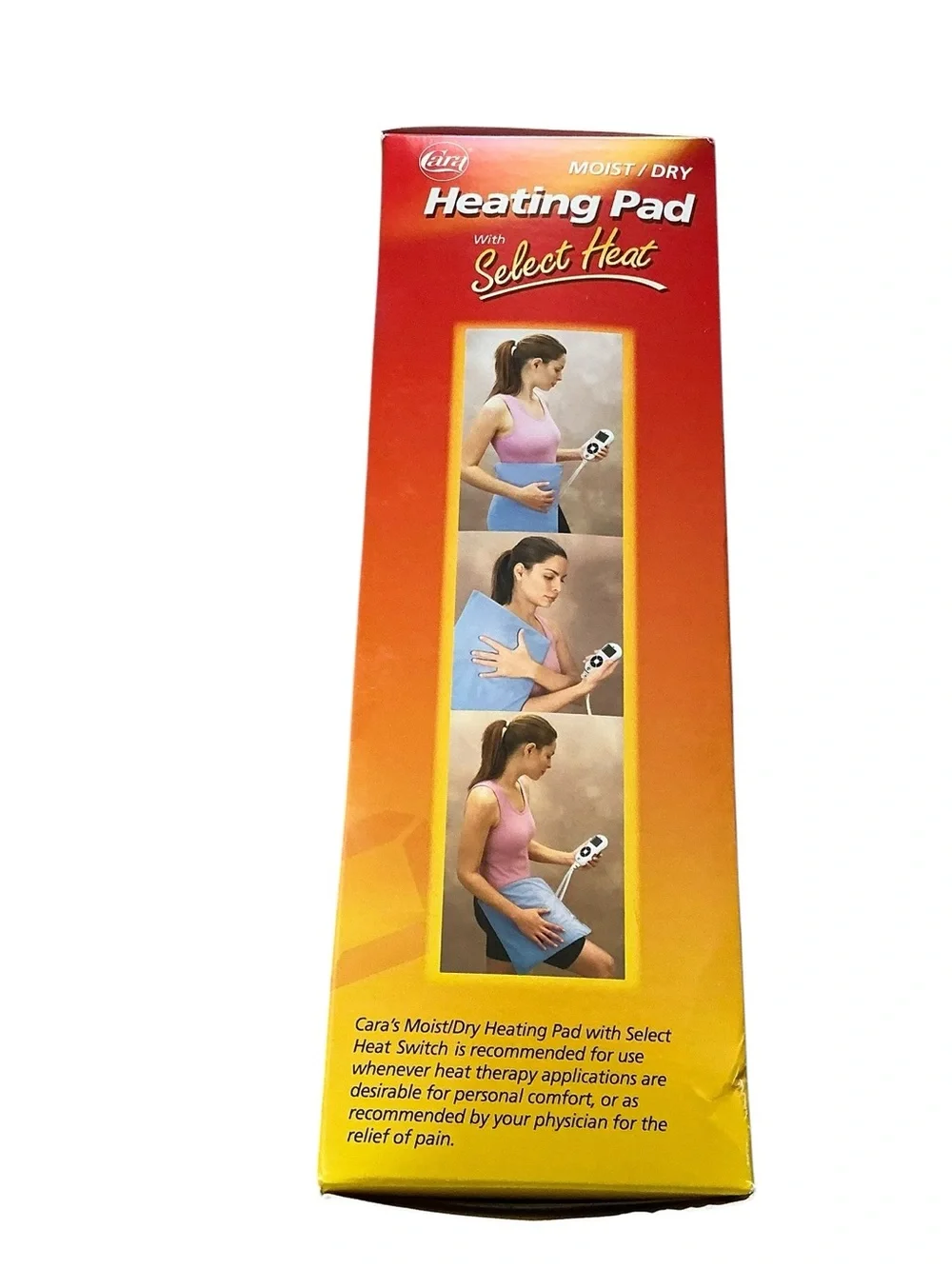 Cara moist/dry heating pad select heat digital control
